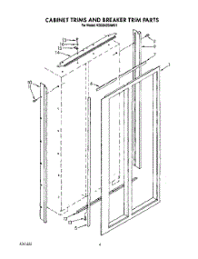 02 - Cabinet Trims And Breaker Trim parts for Kitchenaid Refrigerator KSSS42DAW01 from AppliancePartsPros.com