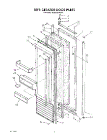 10 - Refrigerator Door parts for Kitchenaid Refrigerator KSSS36DWX00 from AppliancePartsPros.com