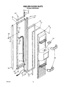 12 - Freezer Door parts for Kitchenaid Refrigerator KSSS42DAW01 from AppliancePartsPros.com
