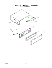 17 - Top Grille And Unit Cover parts for Kitchenaid Refrigerator KSSS36DWX00 from AppliancePartsPros.com