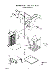 15 - Lower Unit And Tube parts for Kitchenaid Refrigerator KSSS42DAW01 from AppliancePartsPros.com