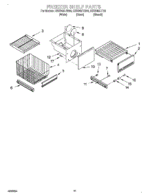 08 - Freezer Shelf parts for Kitchenaid Refrigerator KSSS48FJB00 from AppliancePartsPros.com