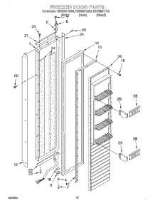 11 - Freezer Door parts for Kitchenaid Refrigerator KSSS48FJB00 from AppliancePartsPros.com