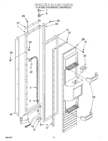 12 - Freezer Door parts for Kitchenaid Refrigerator KSSS48QDX04 from AppliancePartsPros.com