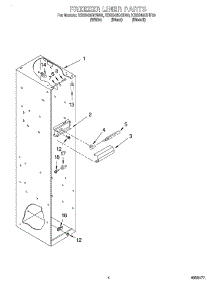03 - Freezer Liner parts for Kitchenaid Refrigerator KSSS48QHT00 from AppliancePartsPros.com