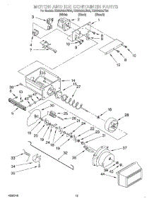 10 - Motor And Ice Container parts for Kitchenaid Refrigerator KSSS42QJB00 from AppliancePartsPros.com