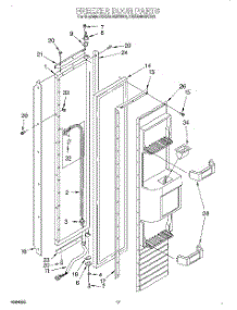 12 - Freezer Door parts for Kitchenaid Refrigerator KSSS42QDW05 from AppliancePartsPros.com