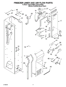 08 - Freezer Liner And Air Flow Parts parts for Kitchenaid Refrigerator KSSV42FMM00 from AppliancePartsPros.com