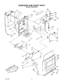 12 - Dispenser And Front parts for Kitchenaid Refrigerator KSSS36DAW01 from AppliancePartsPros.com