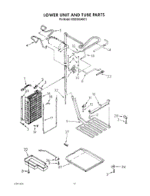 14 - Lower Unit And Tube parts for Kitchenaid Refrigerator KSSS36DAW01 from AppliancePartsPros.com