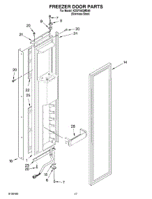 11 - Freezer Door Parts parts for Kitchenaid Refrigerator KSSP36QMS00 from AppliancePartsPros.com