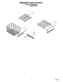 03 - Freezer Shelf parts for Kitchenaid Refrigerator KSSP36QKS01 from AppliancePartsPros.com