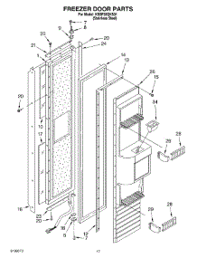 11 - Freezer Door parts for Kitchenaid Refrigerator KSSP36QKS01 from AppliancePartsPros.com