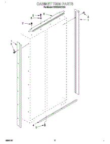 02 - Cabinet Trim parts for Kitchenaid Refrigerator KSSS36QDX02 from AppliancePartsPros.com