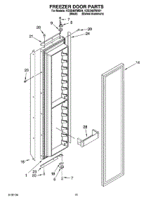 10 - Freezer Door Parts parts for Kitchenaid Refrigerator KSSS48FMX01 from AppliancePartsPros.com