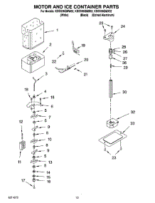 09 - Motor And Ice Container Parts parts for Kitchenaid Refrigerator KSSS36QMW02 from AppliancePartsPros.com