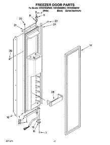 11 - Freezer Door Parts parts for Kitchenaid Refrigerator KSSS36QMW02 from AppliancePartsPros.com