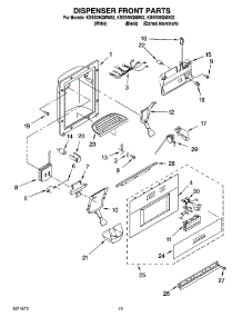 12 - Dispenser And Front Parts parts for Kitchenaid Refrigerator KSSS36QMW02 from AppliancePartsPros.com