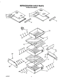 06 - Refrigerator Shelf parts for Kitchenaid Refrigerator KSSS48DAX01 from AppliancePartsPros.com
