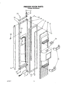 10 - Freezer Door parts for Kitchenaid Refrigerator KSSS48DAX01 from AppliancePartsPros.com