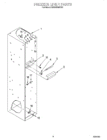 03 - Freezer Liner parts for Kitchenaid Refrigerator KSSS48MDX04 from AppliancePartsPros.com