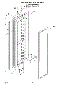 10 - Freezer Door Parts parts for Kitchenaid Refrigerator KSSO48FMX00 from AppliancePartsPros.com
