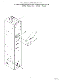 03 - Freezer Liner parts for Kitchenaid Refrigerator KSSP42QHB00 from AppliancePartsPros.com