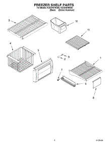 03 - Freezer Shelf Parts parts for Kitchenaid Refrigerator KSSS48FMB00 from AppliancePartsPros.com