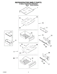 07 - Refrigerator Shelf Parts parts for Kitchenaid Refrigerator KSSS48FMB00 from AppliancePartsPros.com