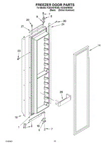 10 - Freezer Door Parts parts for Kitchenaid Refrigerator KSSS48FMB00 from AppliancePartsPros.com