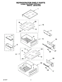 07 - Refrigerator Shelf Parts parts for Kitchenaid Refrigerator KSSV42FMM02 from AppliancePartsPros.com
