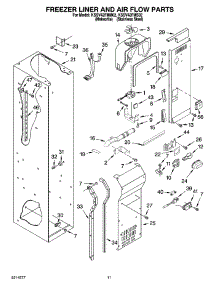 08 - Freezer Liner And Air Flow Parts parts for Kitchenaid Refrigerator KSSV42FMM02 from AppliancePartsPros.com