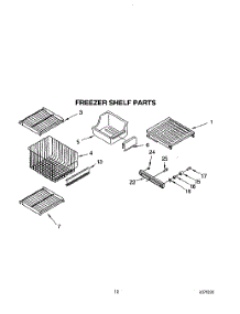 08 - Freezer Shelf parts for Kitchenaid Refrigerator KSSS36MBX00 from AppliancePartsPros.com
