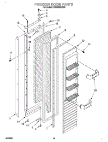 10 - Freezer Door parts for Kitchenaid Refrigerator KSSS36MBX00 from AppliancePartsPros.com