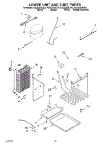 14 - Lower Unit And Tube parts for Kitchenaid Refrigerator KSSS36QKW00 from AppliancePartsPros.com