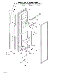 07 - Freezer Door Parts parts for Kitchenaid Refrigerator KSFS25FKWH02 from AppliancePartsPros.com