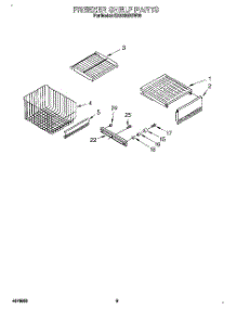 07 - Freezer Shelf parts for Kitchenaid Refrigerator KSSS36DBW00 from AppliancePartsPros.com