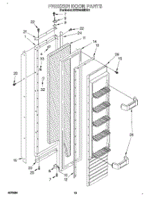 09 - Freezer Door parts for Kitchenaid Refrigerator KSSS42MBX01 from AppliancePartsPros.com