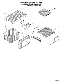 03 - Freezer Shelf Parts parts for Kitchenaid Refrigerator KSSV42FMS02 from AppliancePartsPros.com