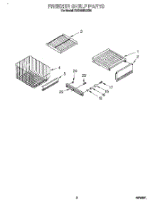 06 - Freezer Shelf parts for Kitchenaid Refrigerator KSSS36DBX00 from AppliancePartsPros.com