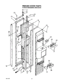 12 - Freezer Door parts for Kitchenaid Refrigerator KSSS36DAW00 from AppliancePartsPros.com