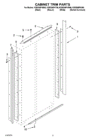 02 - Cabinet Trim parts for Kitchenaid Refrigerator KSSS36FKB00 from AppliancePartsPros.com