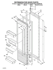 09 - Refrigerator Door parts for Kitchenaid Refrigerator KSSS36FKB00 from AppliancePartsPros.com