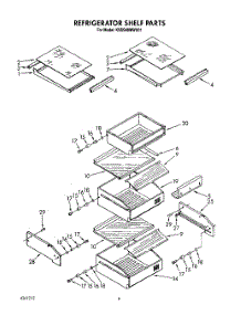 07 - Refrigerator Shelf parts for Kitchenaid Refrigerator KSSS48MWX01 from AppliancePartsPros.com