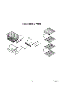 08 - Freezer Shelf parts for Kitchenaid Refrigerator KSSS48MWX01 from AppliancePartsPros.com