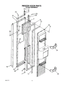 11 - Freezer Door parts for Kitchenaid Refrigerator KSSS48MWX01 from AppliancePartsPros.com