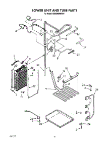 14 - Lower Unit And Tube parts for Kitchenaid Refrigerator KSSS48MWX01 from AppliancePartsPros.com