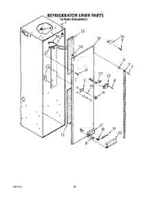 16 - Refrigerator Liner parts for Kitchenaid Refrigerator KSSS48MWX01 from AppliancePartsPros.com