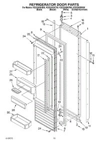 10 - Refrigerator Door parts for Kitchenaid Refrigerator KSSS36QKX00 from AppliancePartsPros.com