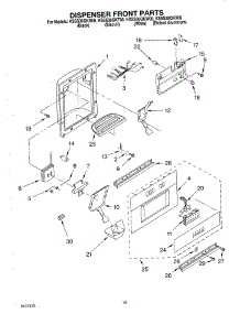 12 - Dispenser Front parts for Kitchenaid Refrigerator KSSS36QKX00 from AppliancePartsPros.com